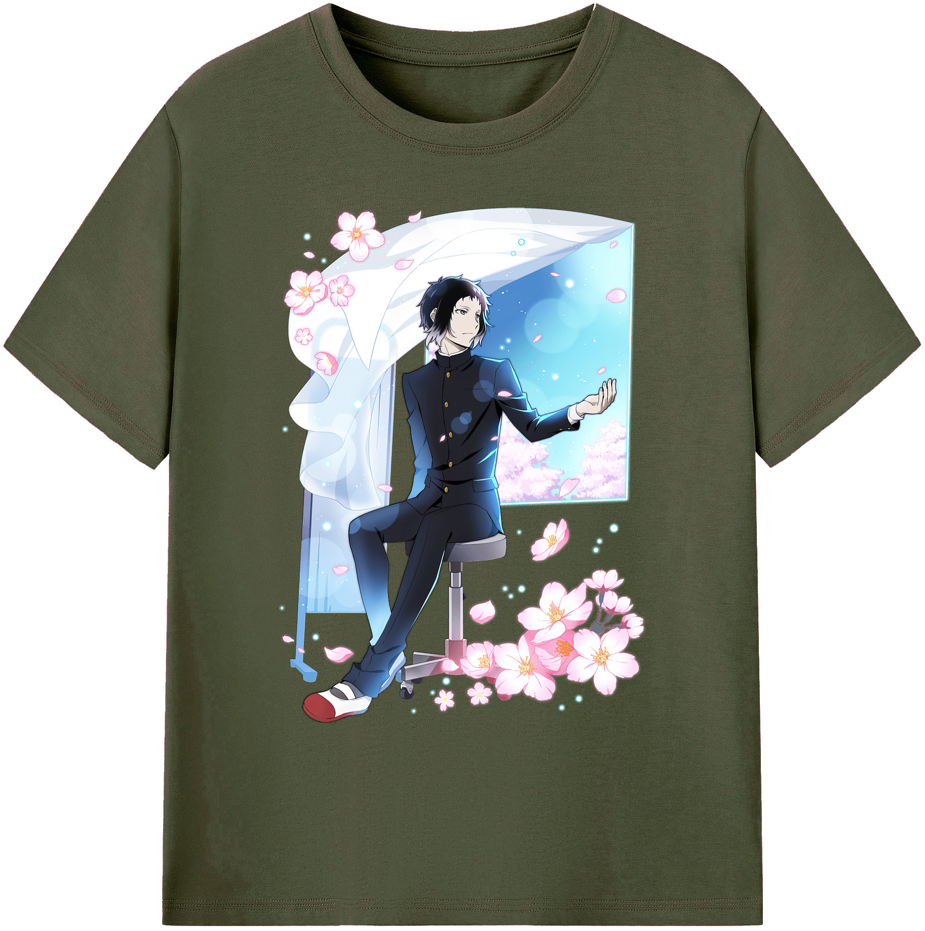 （画像用） 文豪ストレイドッグス Bungo Stray Dogs 綿100％ メンズ半袖Tシャツ｜肌触りやわらか＆通気性